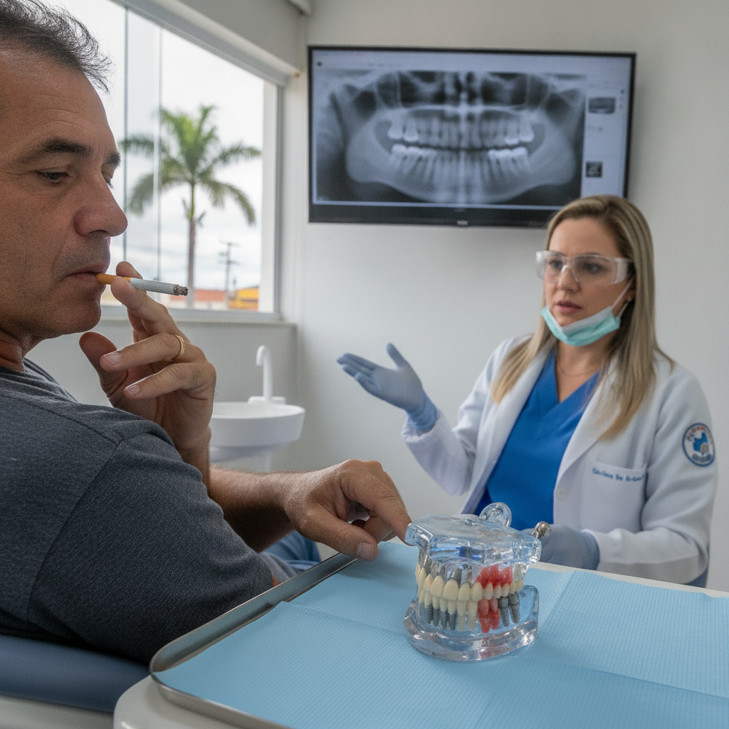 Implante Dentário e Cigarro em Nova Andradina: Veja os Riscos